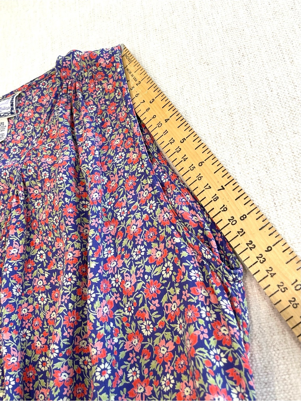 April Cornell Vintage Sleeveless Maxi Dress S Ditsy Floral Cottagecore Grunge - Picture 13 of 16